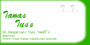 tamas tuss business card